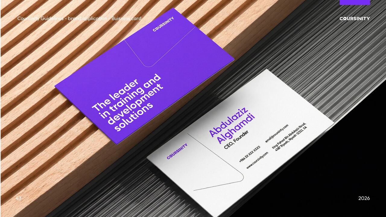 Coursinity brand guidelines page