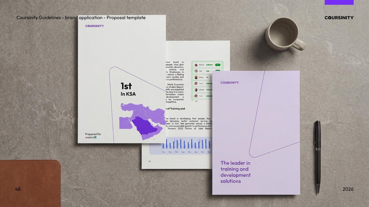 Coursinity brand guidelines page